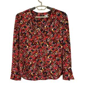 Jigsaw Floral Silk Blouse US 8 UK 12